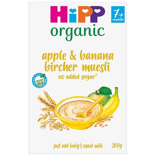 Hipp Organic Organic Apple & Banana Bircher Muesli Cereal - 200g Cereal (200 g, 7+ Months)